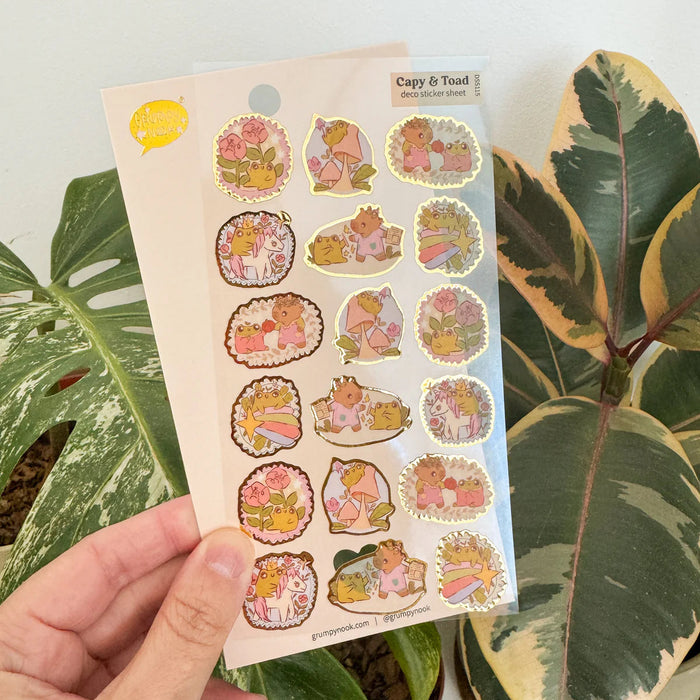 Capy & Toad Deco Washi Sticker Sheet