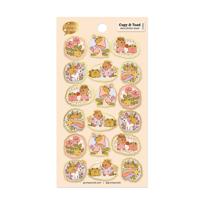 Capy & Toad Deco Washi Sticker Sheet
