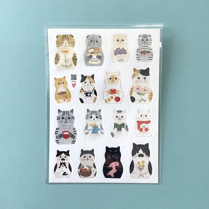 Sticker Sheet - Cat Matryoshka