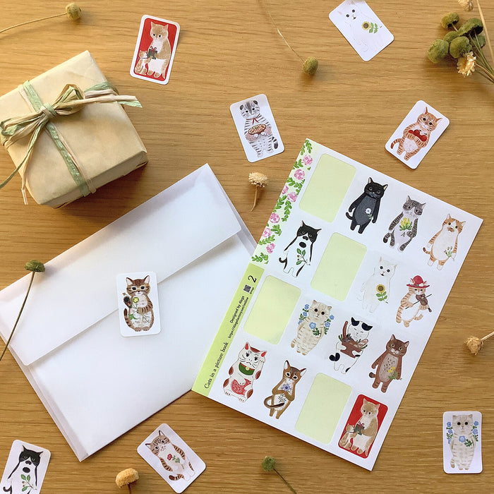 Sticker Sheet - Cats in a Picture Book #2