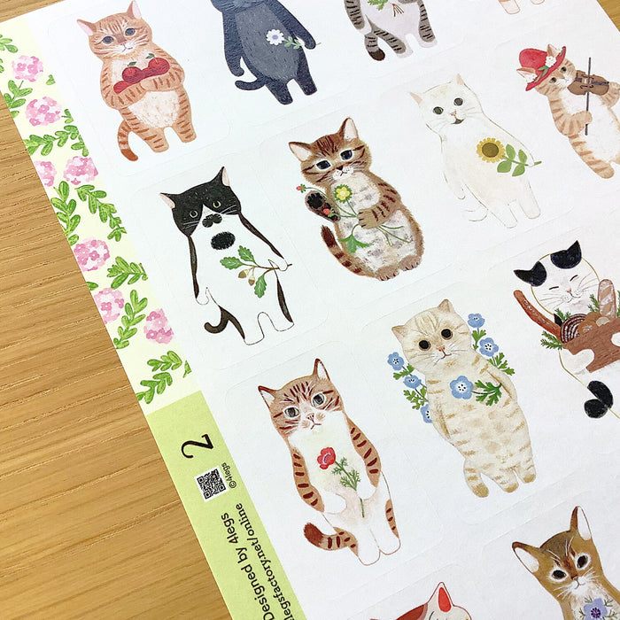 Sticker Sheet - Cats in a Picture Book #2
