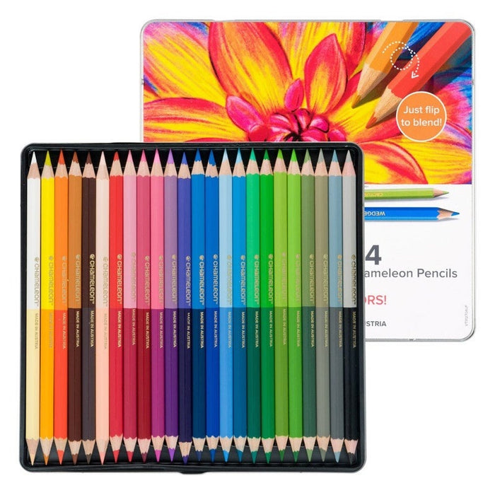Chameleon Artist Blending Pencils - 24 Pencils - 48 Colours
