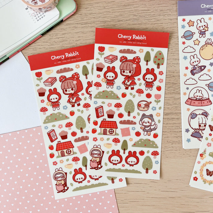 Little Red Riding Hood Washi Sticker Sheet