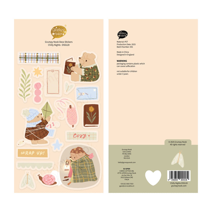 Chilly Nights Clear Deco Sticker Sheet