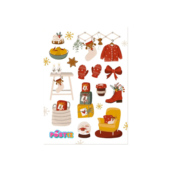 Christmas At Home Glossy Sticker Sheet