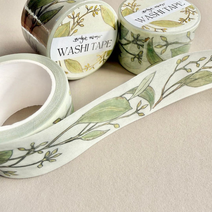 Green Gum Leaves Washi Tape - 30mm