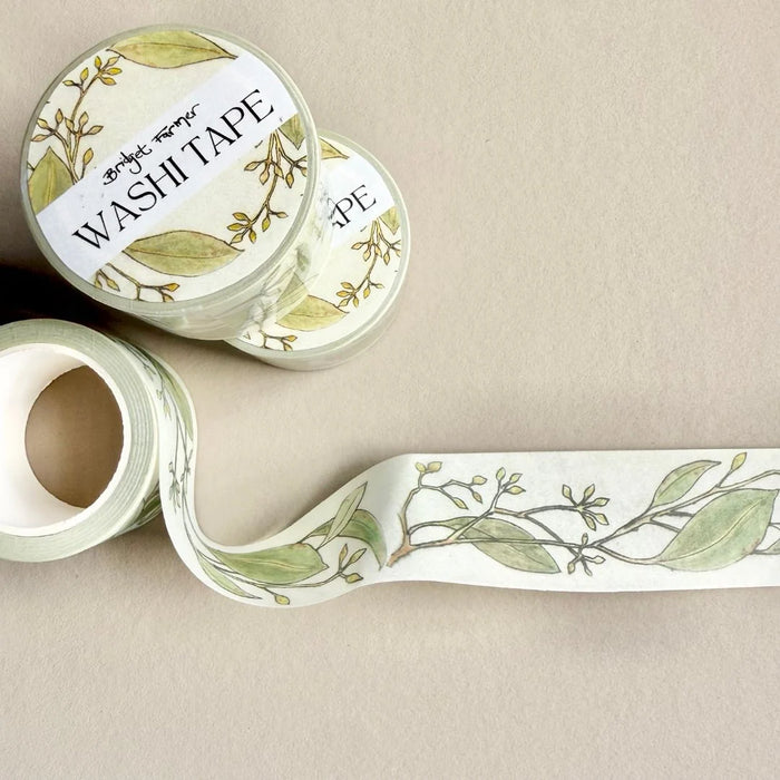 Green Gum Leaves Washi Tape - 30mm