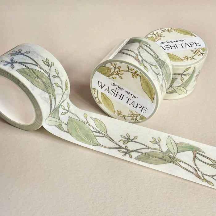 Green Gum Leaves Washi Tape - 30mm