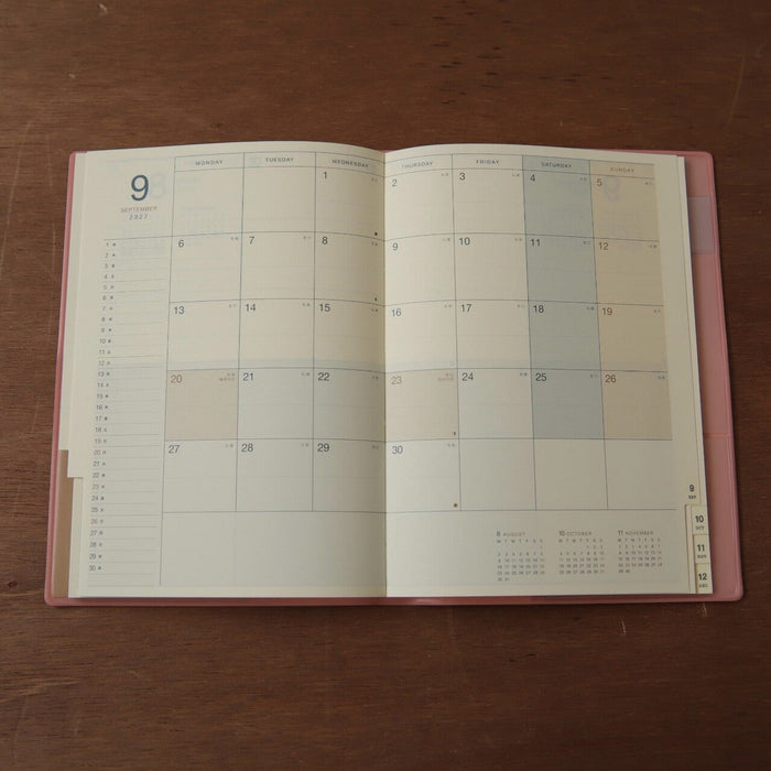 2027 B6 Monthly & Weekly Planner - Mint Green Travel