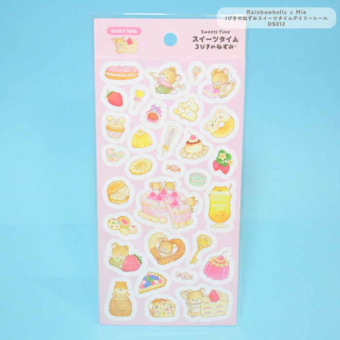 rainbowholic x Mie Daily Stickers - The Three Little Nezumi Sweets Time