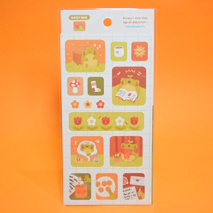 rainbowholic x Tazdaunicorn Daily Stickers - Froggy's Cozy Day