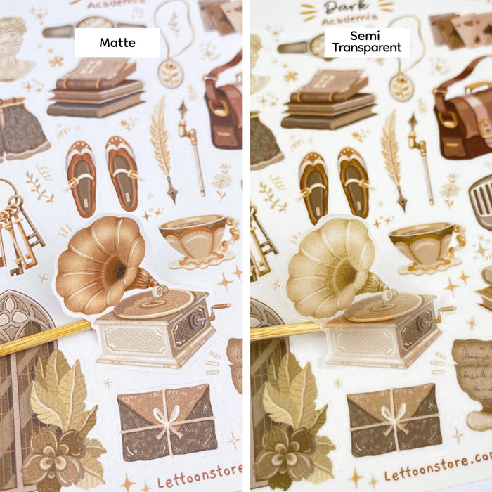 Sticker Sheet - Dark Academia