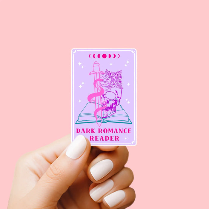 Dark Romance Reader Tarot Card Vinyl Sticker