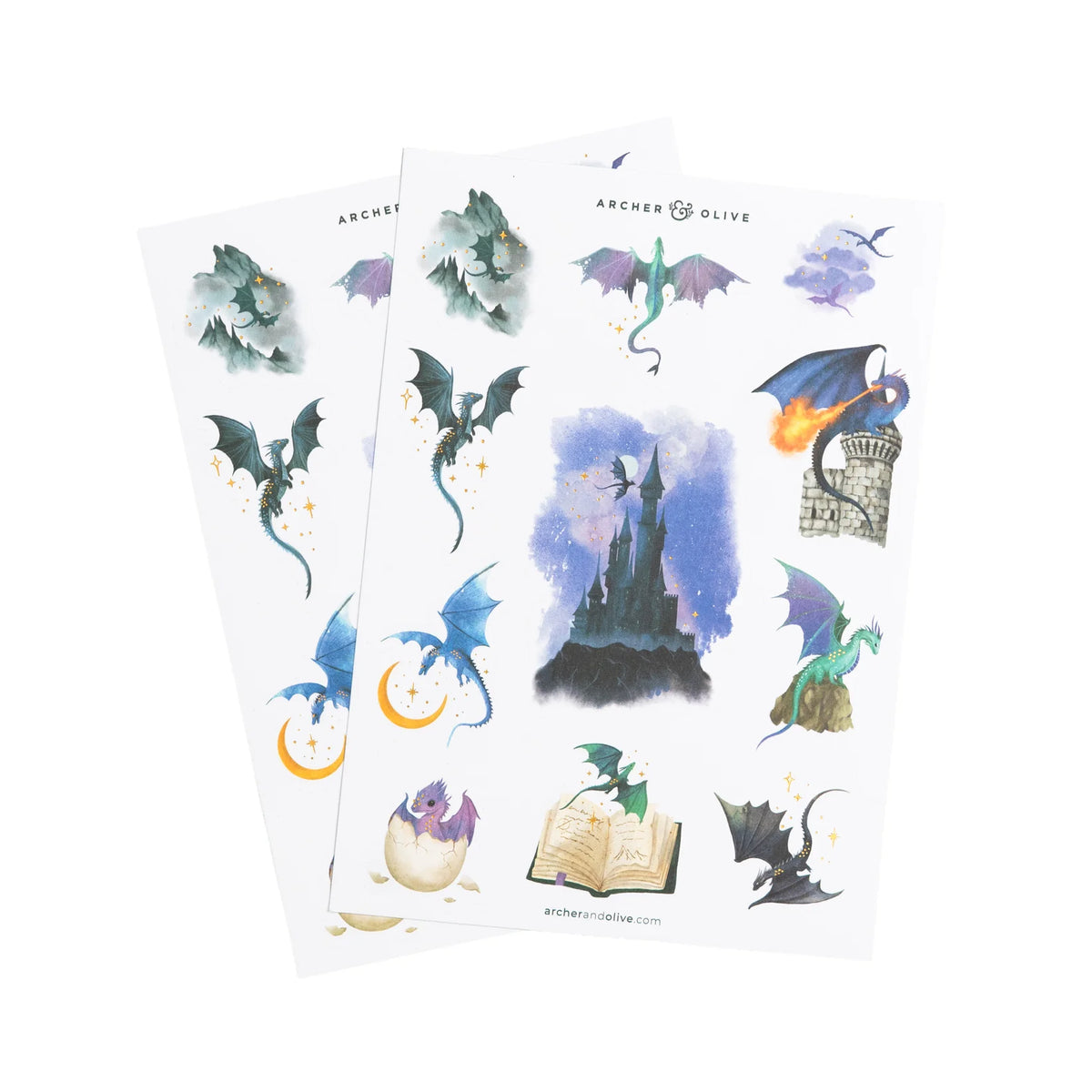 Dragonlance Sticker Dragon Spire Sticker Set — WashiGang
