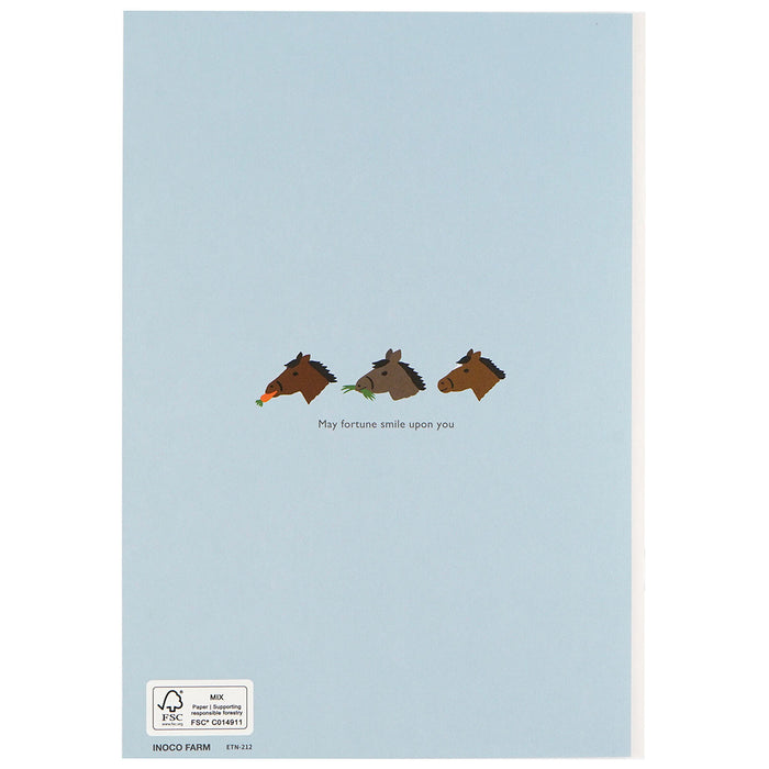 A5 5mm Graph Notebook - Horse Faces