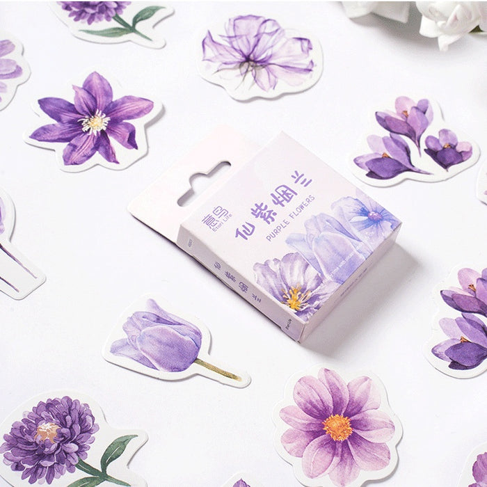 Purple Flowers Stickers