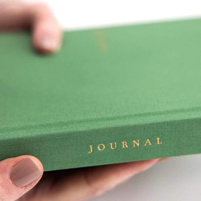 Linen Bound Lined Journal - Fern Green