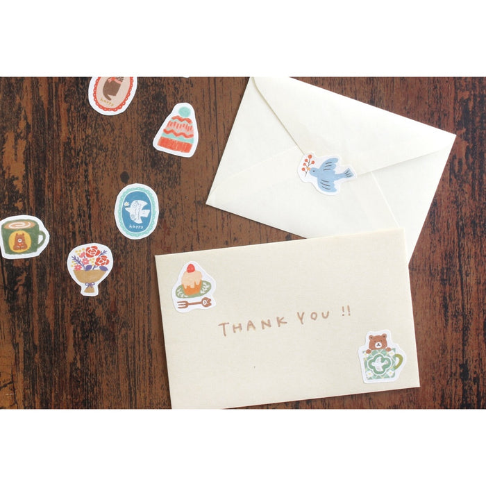 Winter Series Paper Flake Stickers - Flower Rabbit