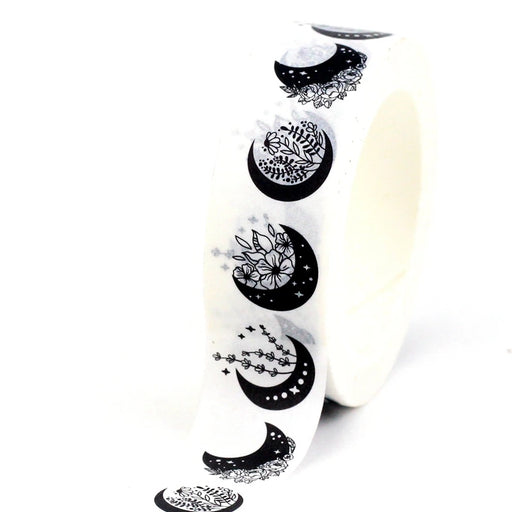 Moon Phase Goth Witchy Washi Tape Roll 20mm 