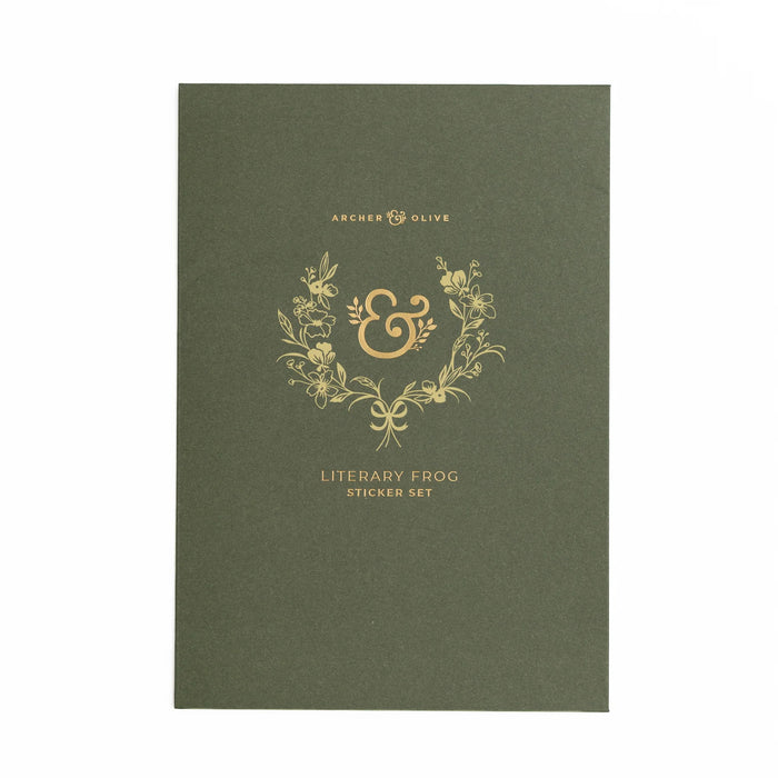 Literary Frog Sticker Set