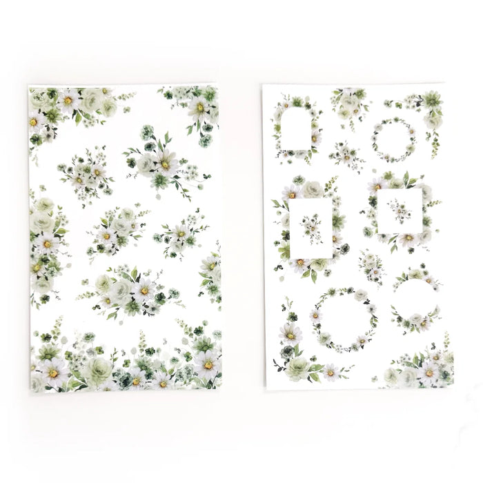 Green Florals Sticker Book