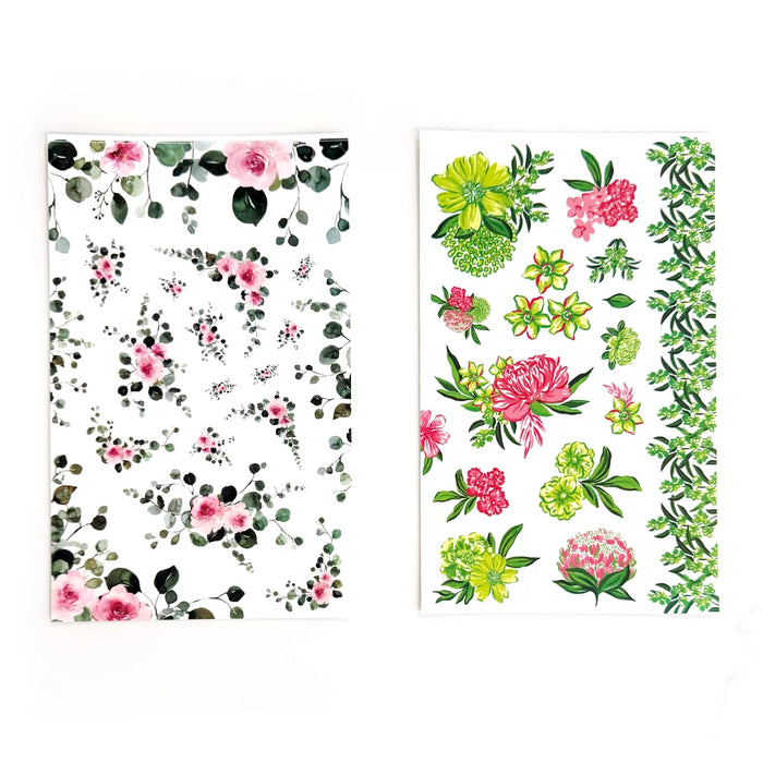 Green Florals Sticker Book