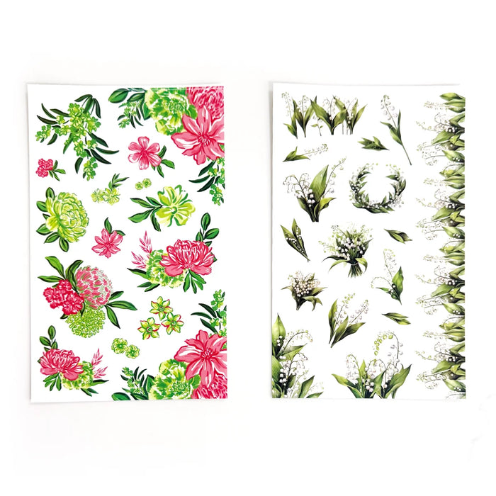 Green Florals Sticker Book