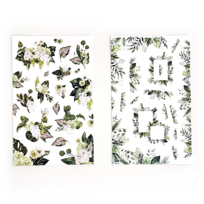 Green Florals Sticker Book