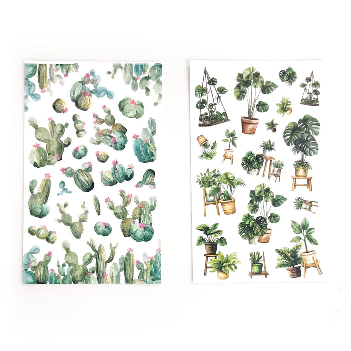 Green Florals Sticker Book
