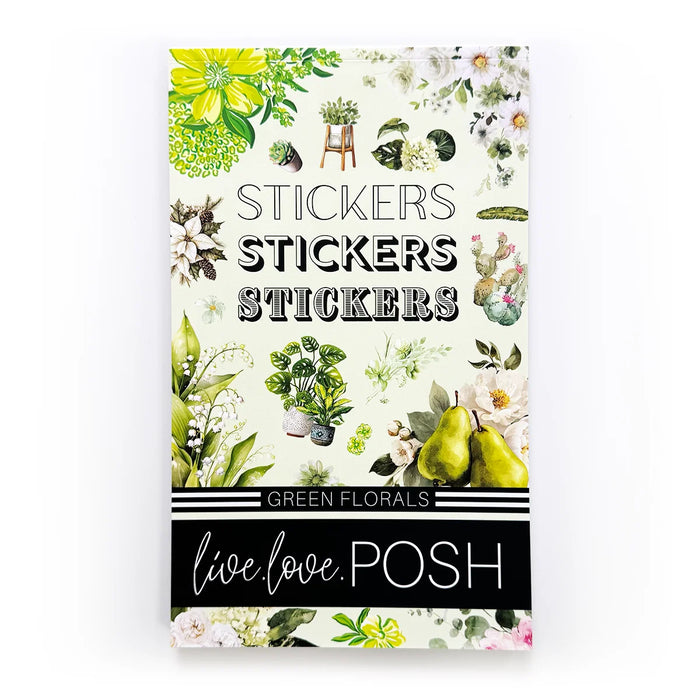 Green Florals Sticker Book