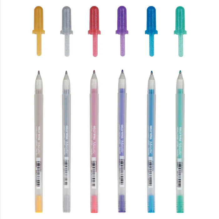 Gelly Roll Gel Pens - 6 Colour Set - Metallic