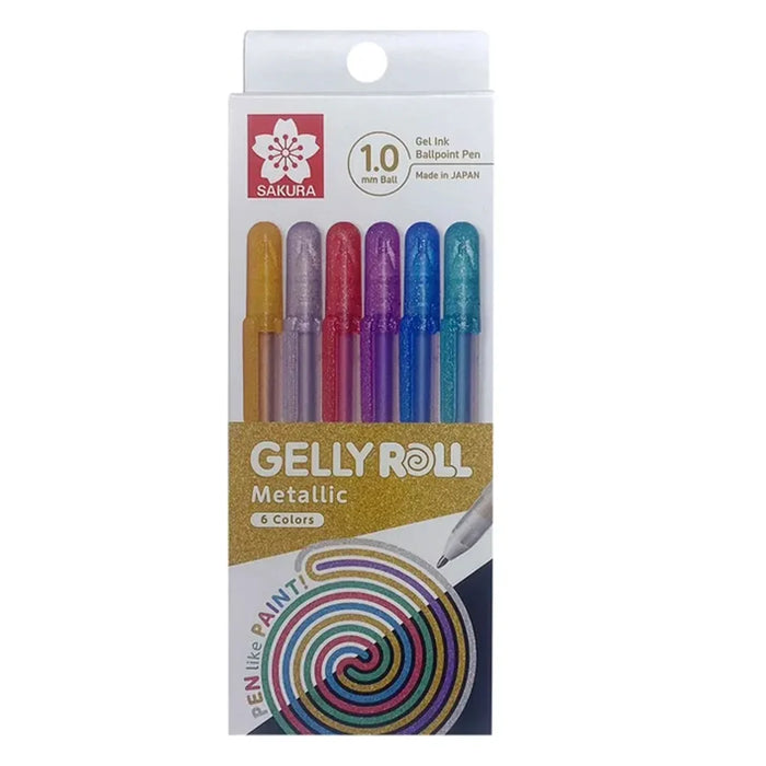 Gelly Roll Gel Pens - 6 Colour Set - Metallic