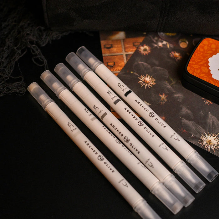 Duograph Dual-Tipped Pens Set of 5 - Grayscale