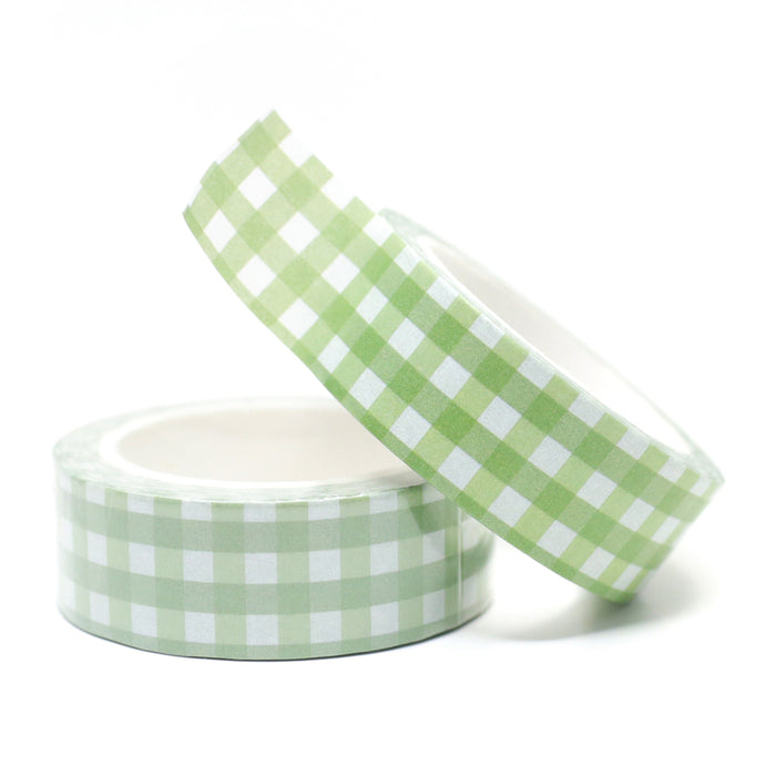 Green Gingham Washi Tape