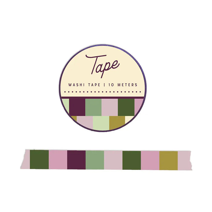 Green & Purple Block Washi Tape