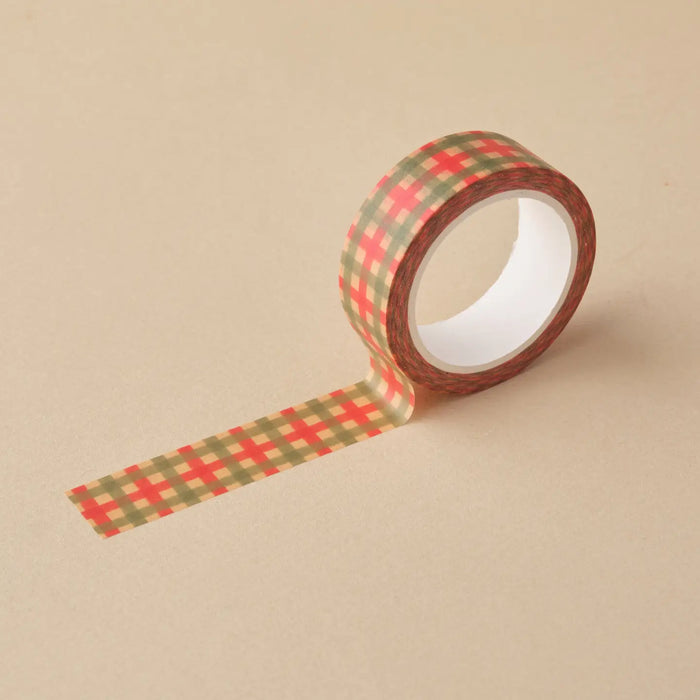 Green & Red Check Washi Tape