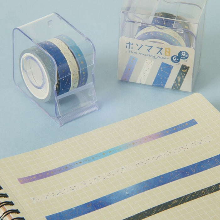 Washi Tape Set with Cutter - Strolling Under the Stars