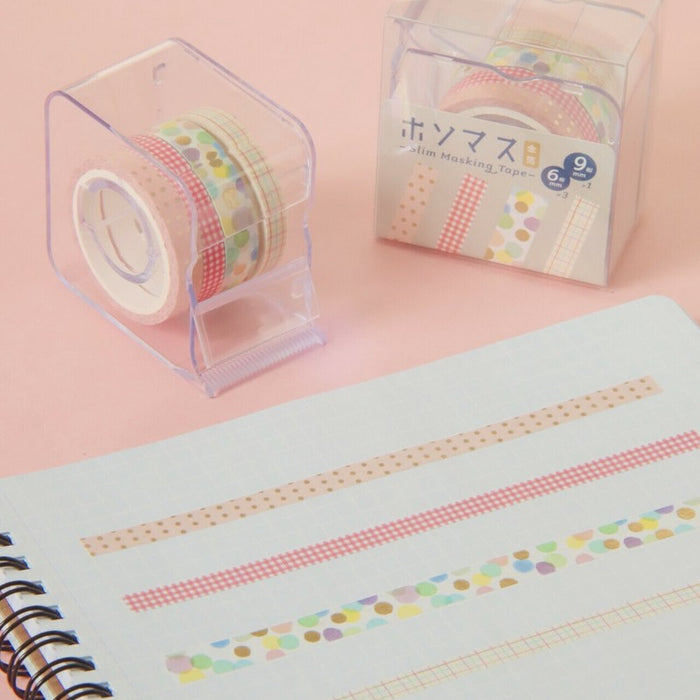 Washi Tape Set with Cutter - Dots & Checks