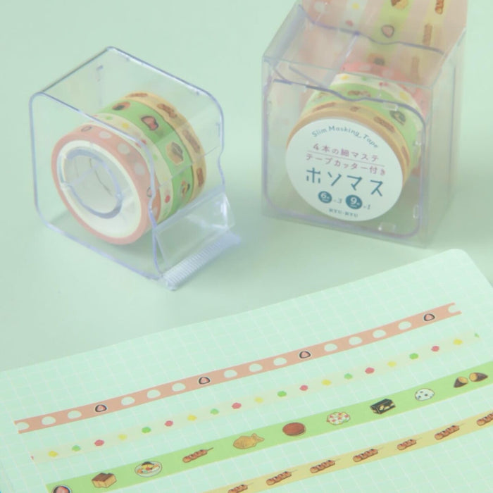 Washi Tape Set with Cutter - Japanese Confectionery