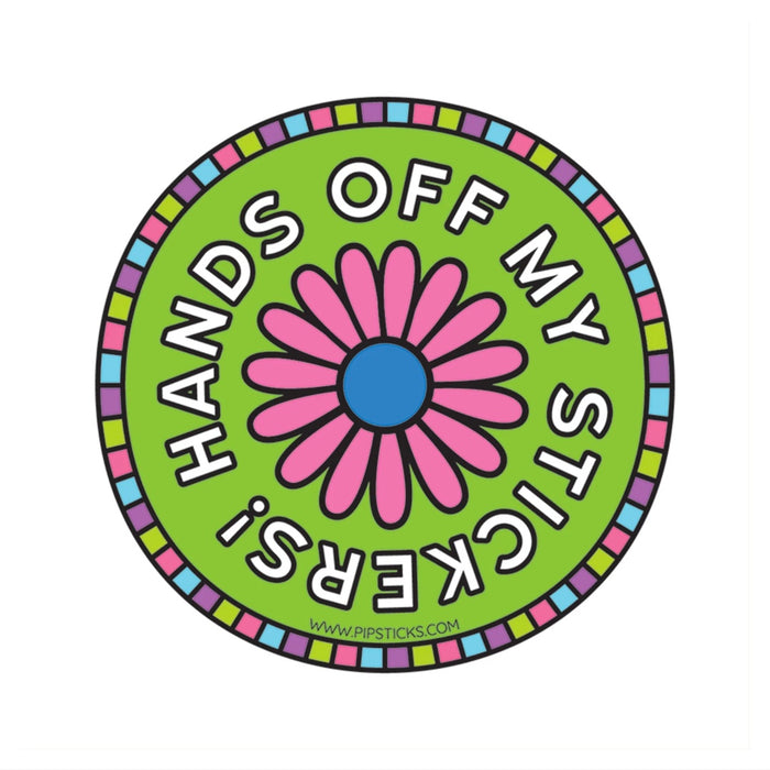 Hands Off Daisy Vinyl Sticker by Pipsticks