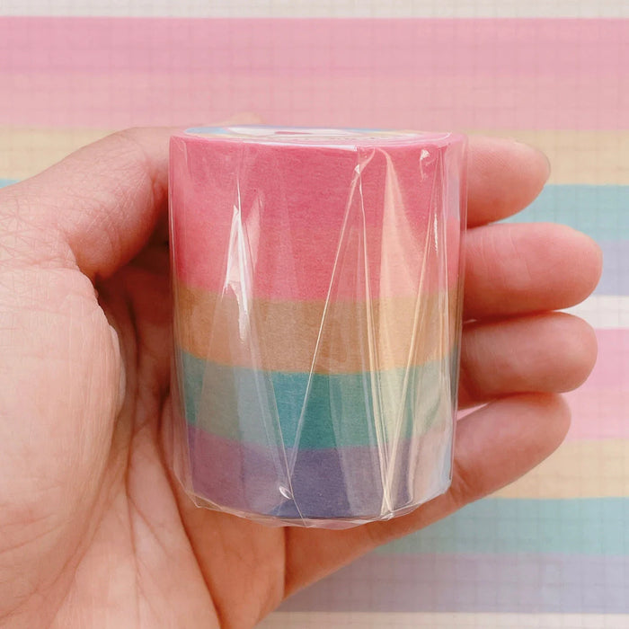 rainbowholic Wide Washi Tape - Pastel Rainbow