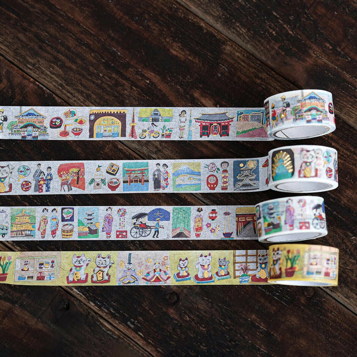 Ai Okino Foil-Stamped Washi Tape - Kyoto