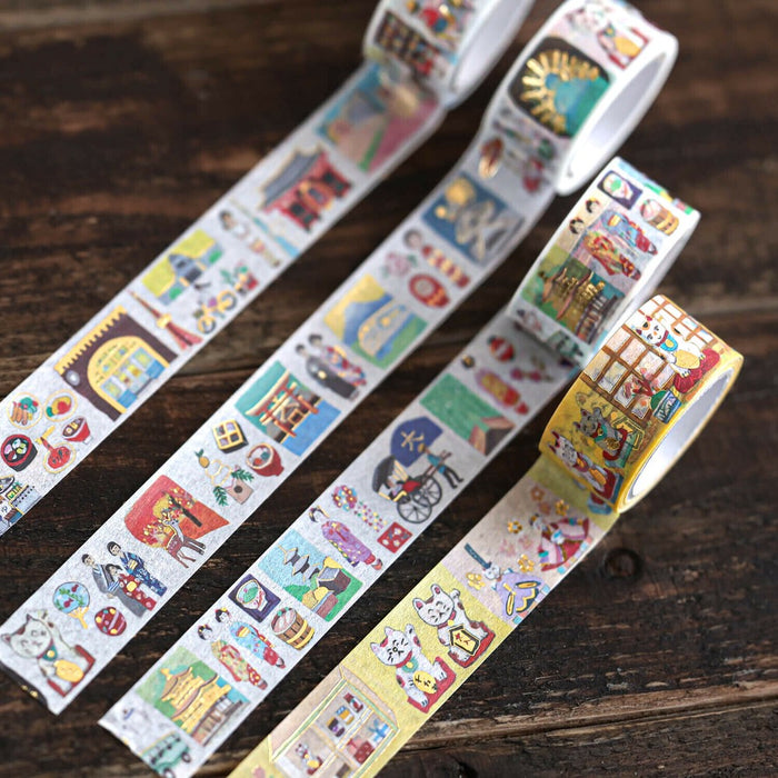 Ai Okino Foil-Stamped Washi Tape - Kyoto