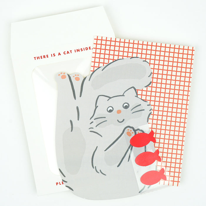Cat Letter Set - Gray Cat