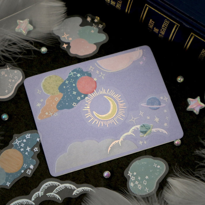 World Craft Japan Clear Flake Stickers - Planets