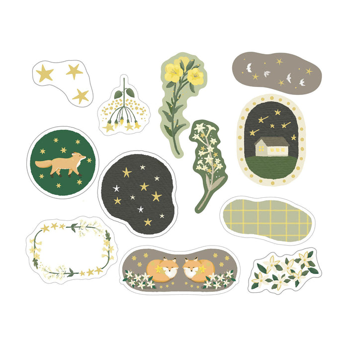 Clear Flake Stickers - Starry Night