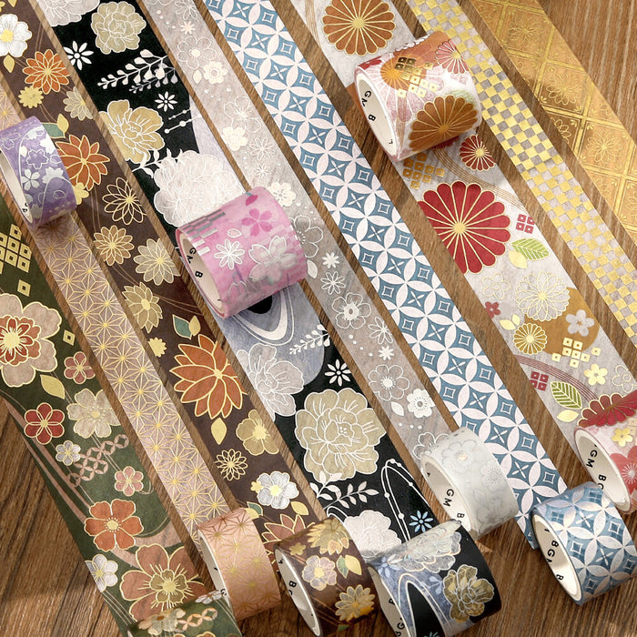 BGM 'Kimono' Washi Tape Set - Dark Green
