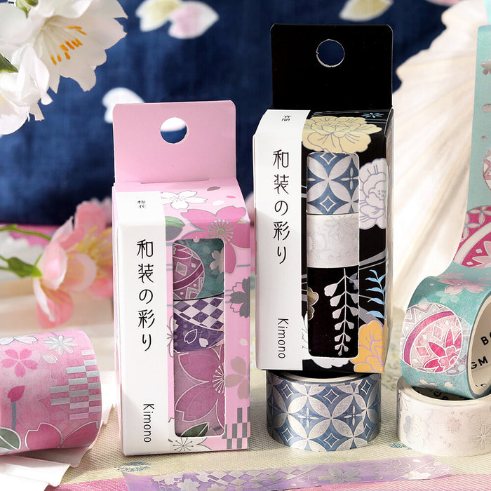 BGM 'Kimono' Washi Tape Set - Evening Darkness