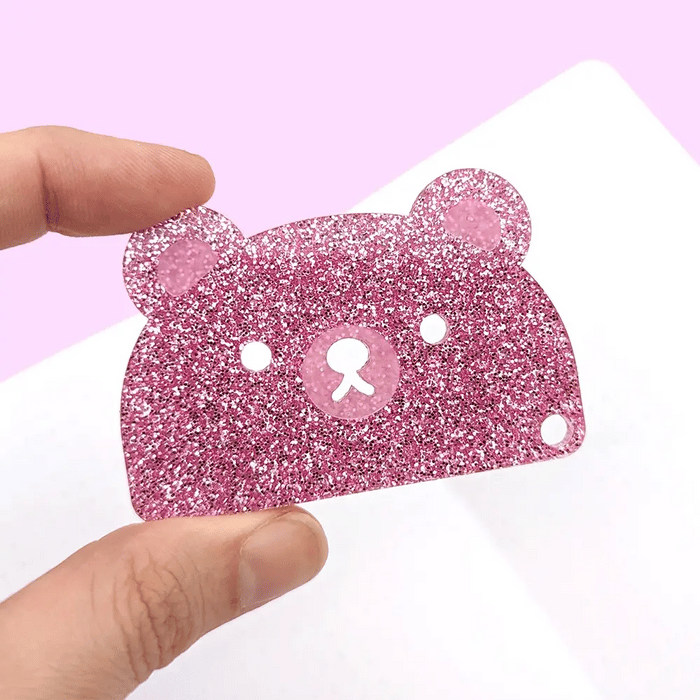 Fox & Cactus Bear (Glitter Pink) Washi Tape Cutter