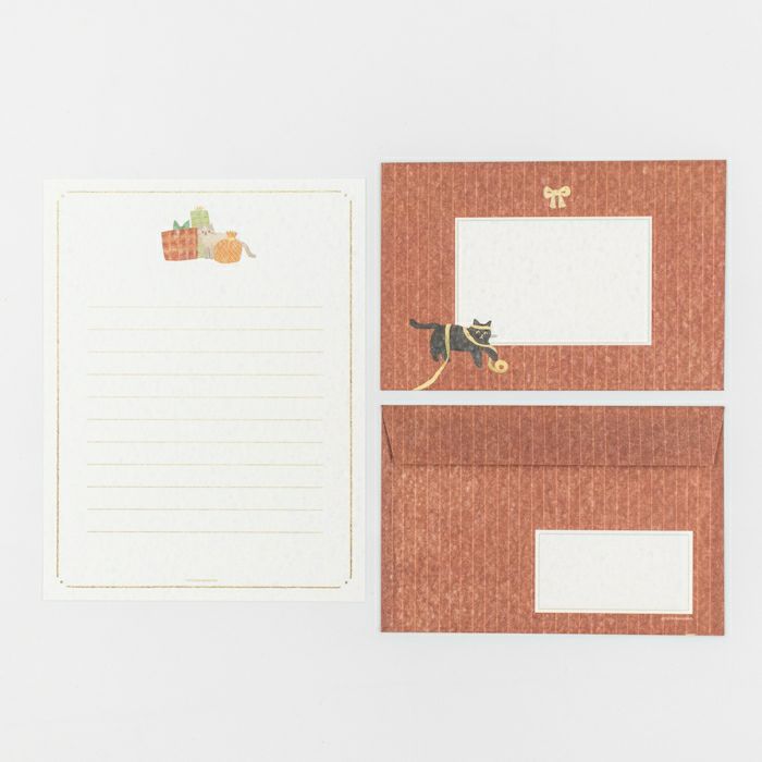 Letter Writing Set - Present & Kitten
